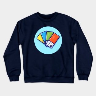 Color Palette Cartoon Vector Icon Illustration Crewneck Sweatshirt